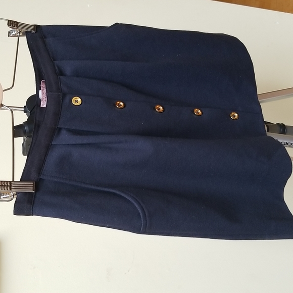 Juicy Couture Button Front Navy Mini Skirt Size L - Picture 11 of 12